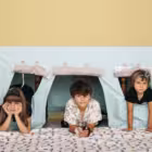 Tablecloth playhouse, Table tent, Table fort, Play tent, Play house for kids, Birthday present, Play house indoor, Kids tent, Ice cream shop