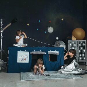 Playhouse/ Table playhouse / Tablecloth playhouse / Play tent / Indoor playhouse / Table tent / FUNDERTABLE "More Space" / Cosmic adventure