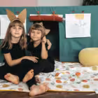 Play mat for kid with bunny motif