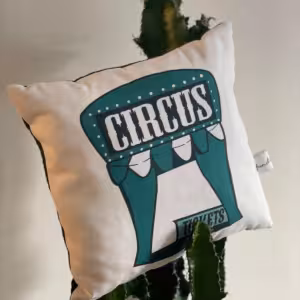 Kids pillow with circus decor
