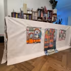 Table tent in beige, boho tent