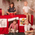 Under the Mistle-Table playhouse set – Christmas-themed kids table playhouse with matching playmat